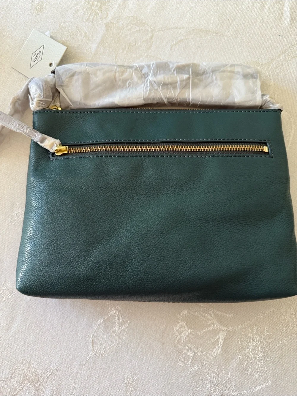 Fossil Fiona Small Leather Crossbody Bag “Alpine Green”